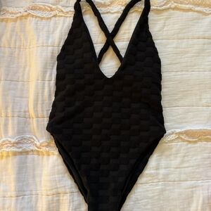 Skatie Women's Black Swimsuit-one-piece